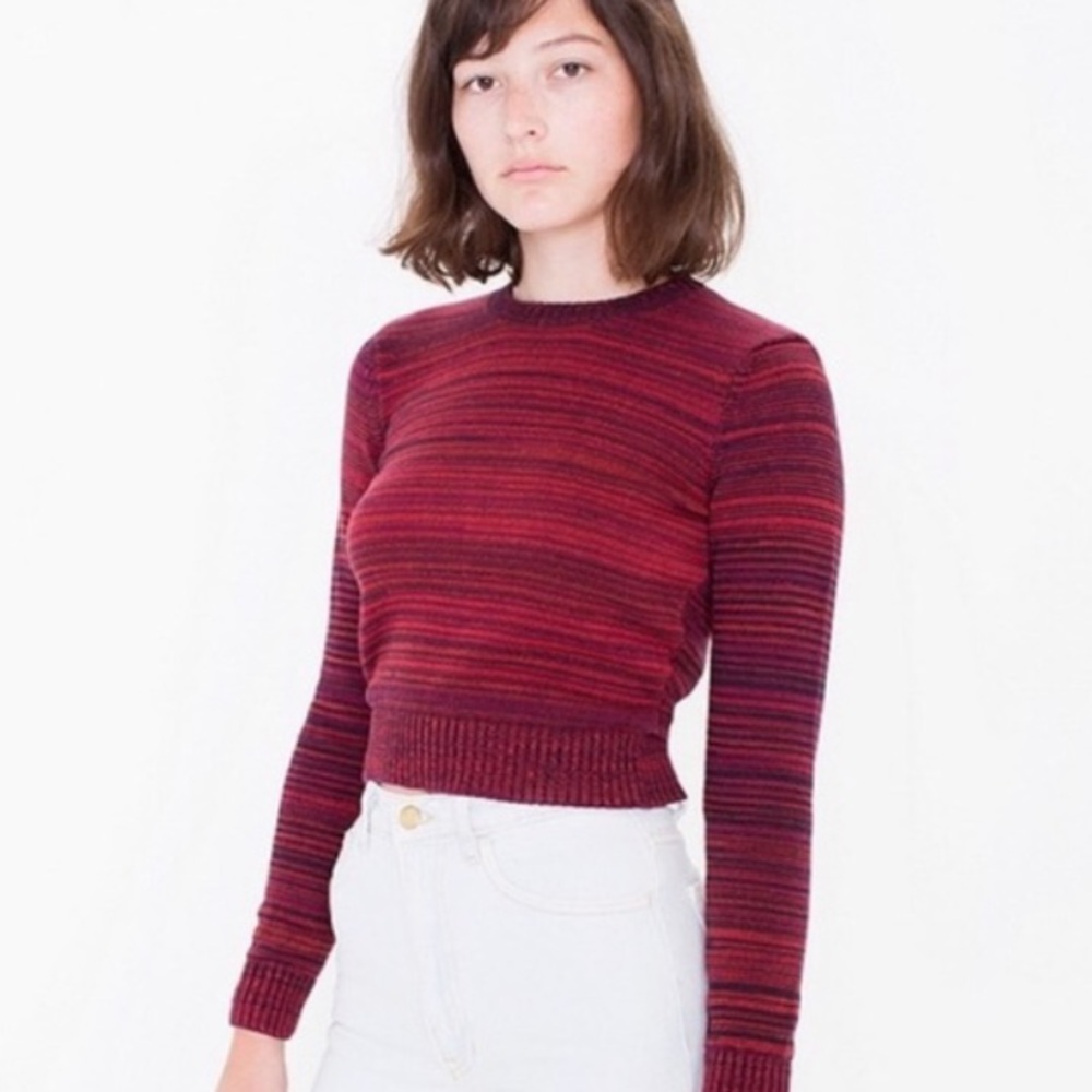 American Apparel Classic Red Tide Crop Sweater